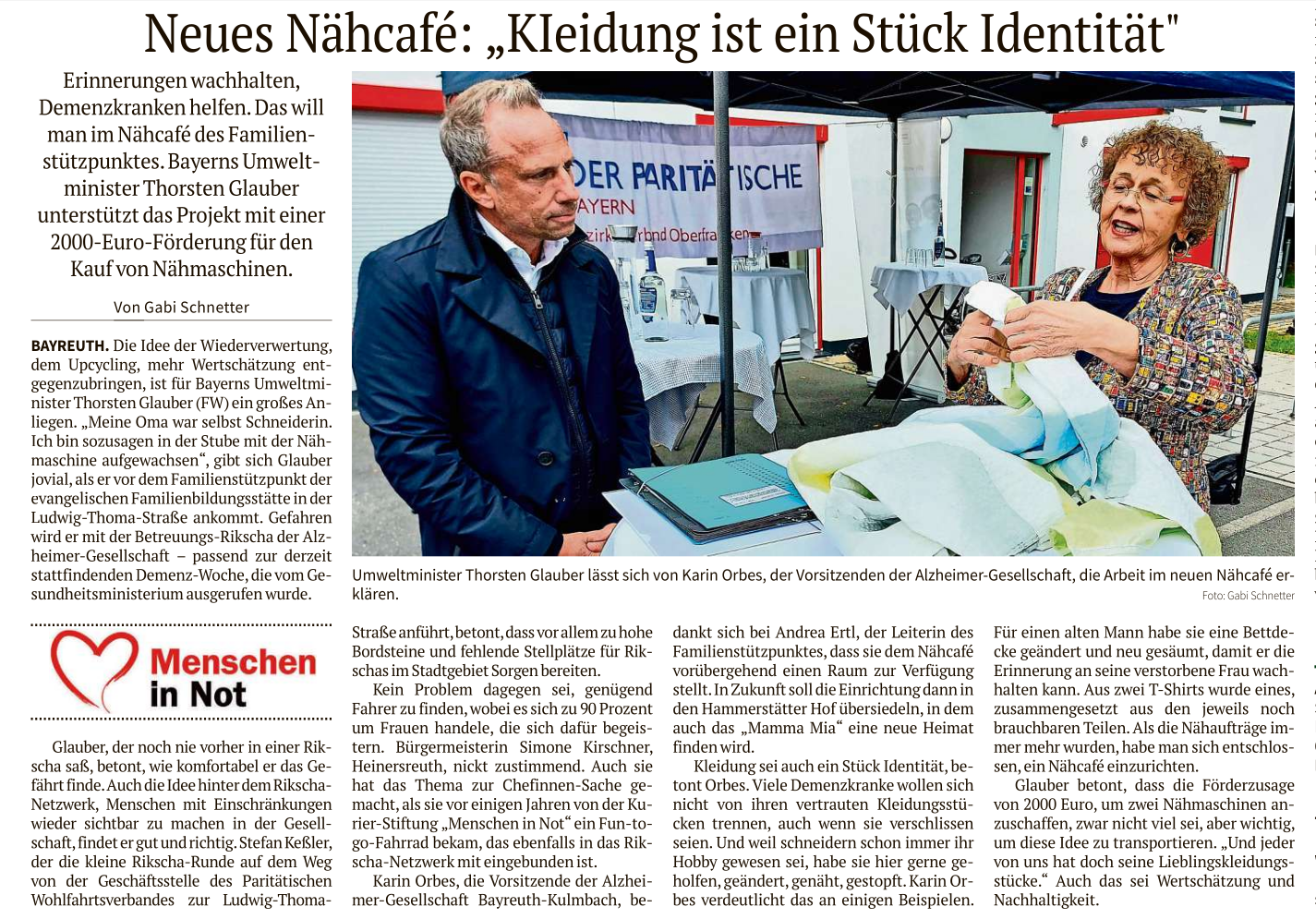 Nähcafe in Bayreuth Minister